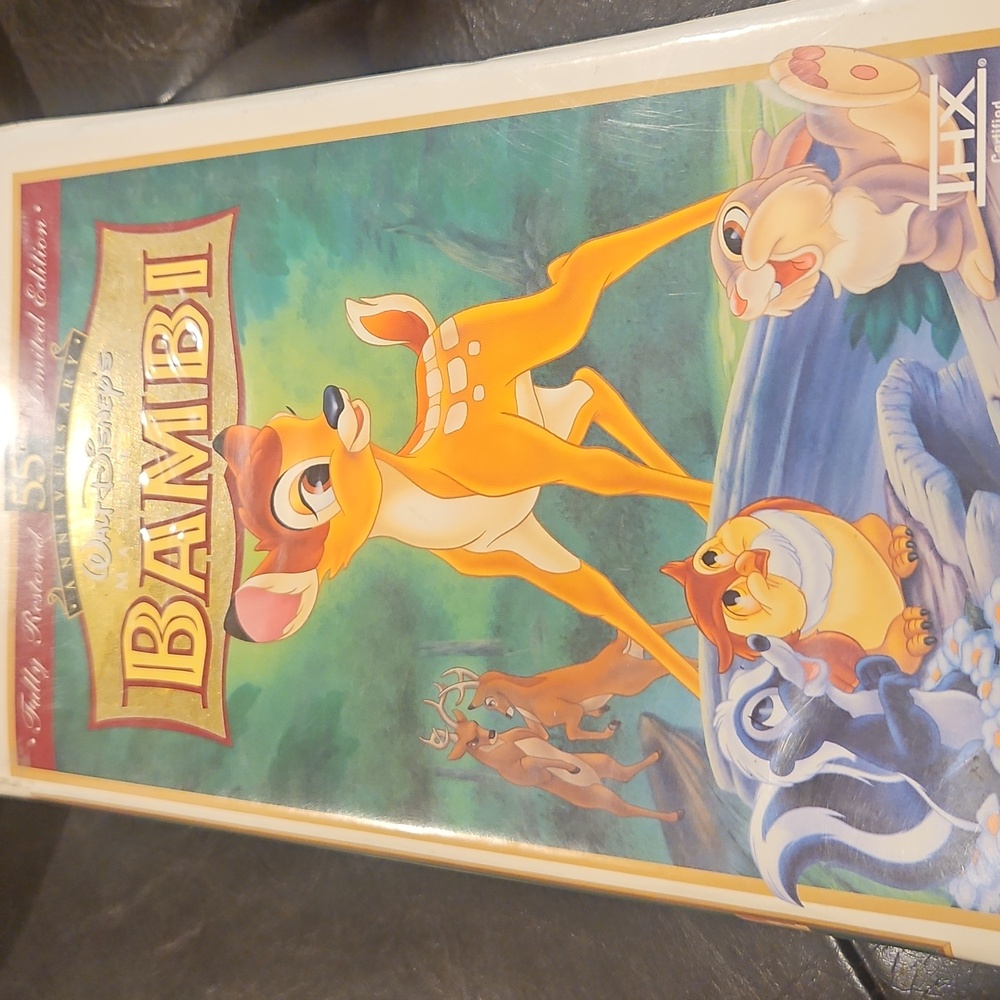 Disney Bambi VHS with Vibrant Yellow and Green Cover